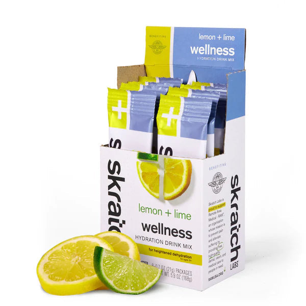 Skratch Labs - Wellness Hydration Drink Mix HYDRATION & DRINKS Skratch Labs Wellness (Lemon & Lime) 8 x 21g 