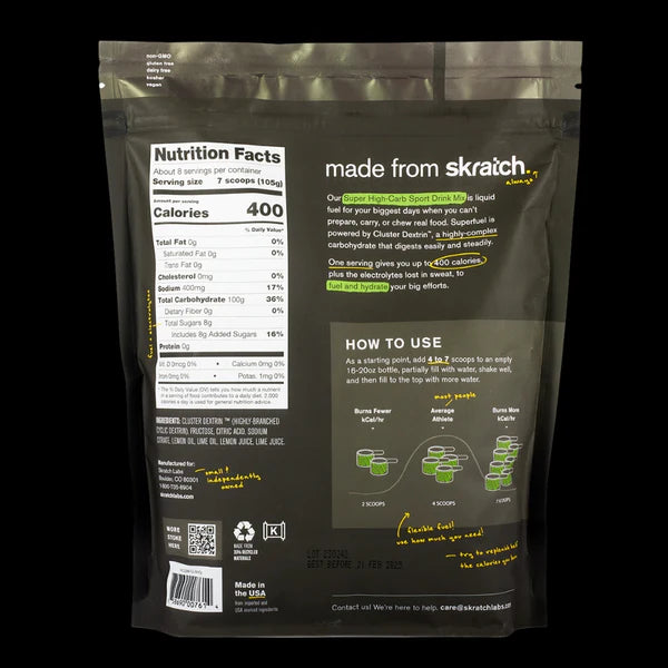 Skratch Labs - Super High-carb Sport Drink Mix HYDRATION & DRINKS Skratch Labs 